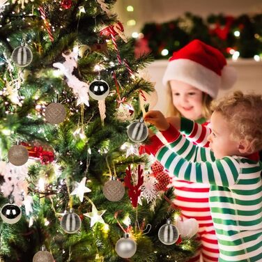 5 см золоті новорічні кулі-орнаменти для ялинки, 30 шт. (стійкі до пошкоджень, пластик)