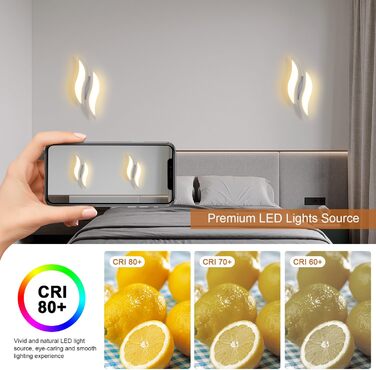 LED настінний світильник Dorlink, сучасна лампа для спальні, вітальні, коридору, сходинок, тепле біле світло 3000K, стиль Арт Деко, листя