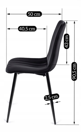Стілець Mebel Elite, велюр, чорний, 1 шт.