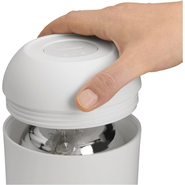 WMF Impulse Thermoskanne 1l, Insulated Carafe for Coffee or Tea, Twist-Lock Closure, Keeps Drinks Cold and Warm for 24h, Thermos for Coffee or Tea, White, Stainless Steel, Plastic