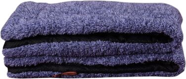 М'яка ковдра для собак та котів Raikou з плюшевою подушкою, 120x85 см, блакитний меланж