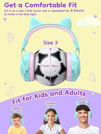 Навушники захисні дитячі Dr.meter SNR 32dB, зелені - для аутистів, концертів, авіашоу