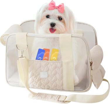 Транспортувальна сумка для собак та котів до 5 кг – Легка та дихаюча переноска для маленьких тварин, з ременем безпеки та кишенями, ідеальна для авто, подорожей та відпочинку на природі