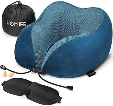 Ортопедична подушка для шиї HOMIEE, ергономічна подушка для подорожей з пам’яттю форми, комфортний чохол, підтримка для сну