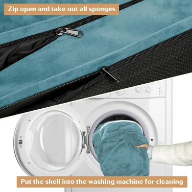 Ортопедичне ліжко для собак Comfort Expression, M, воlogостійке, знімний чохол, синій (30x20x7 см)