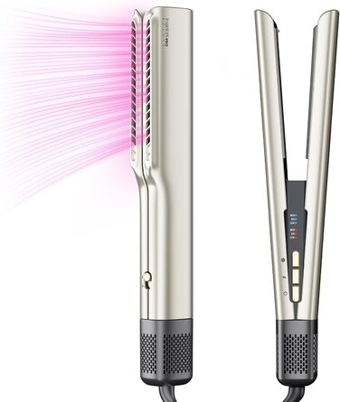 Плойка PARWIN PRO BEAUTY Ionen Air Glätteisen: без нагріву, для волосся 35-75 см, 1200W, темно-зелений (Champagnersilber Pro)