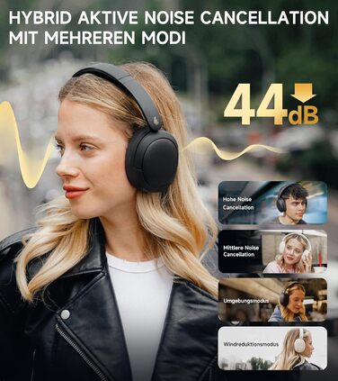 Навушники Edifier W800BT Pro Hybrid ANC Bluetooth 5.4 Over-Ear Чорні - Бездротові, з Шумозаглушенням, Hi-Res Audio, 45 год. роботи, Швидка зарядка, Складні