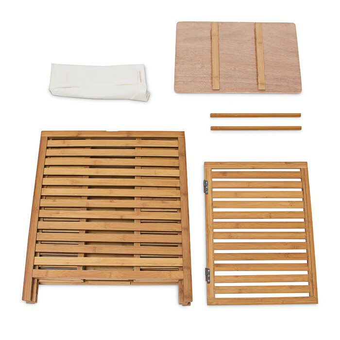 Relaxdays Laundry Chest Wood