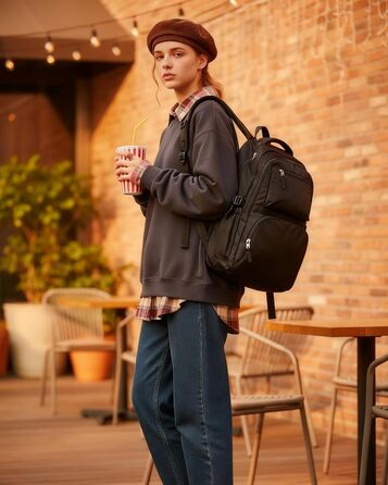 Шкільний рюкзак для підлітків: чорний, 46*35*18 см. Підходить для дівчаток та хлопців. Шкільна сумка, casual daypack, рюкзак для школи.