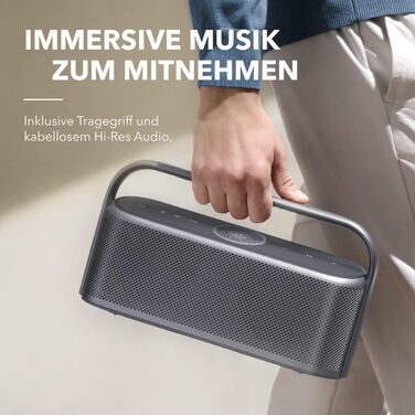 Soundcore Motion X600 – портативна Bluetooth колонка з Hi-Res Spatial Audio, 50W, IPX7, 12 годин, Pro EQ, AUX-IN (зелена)