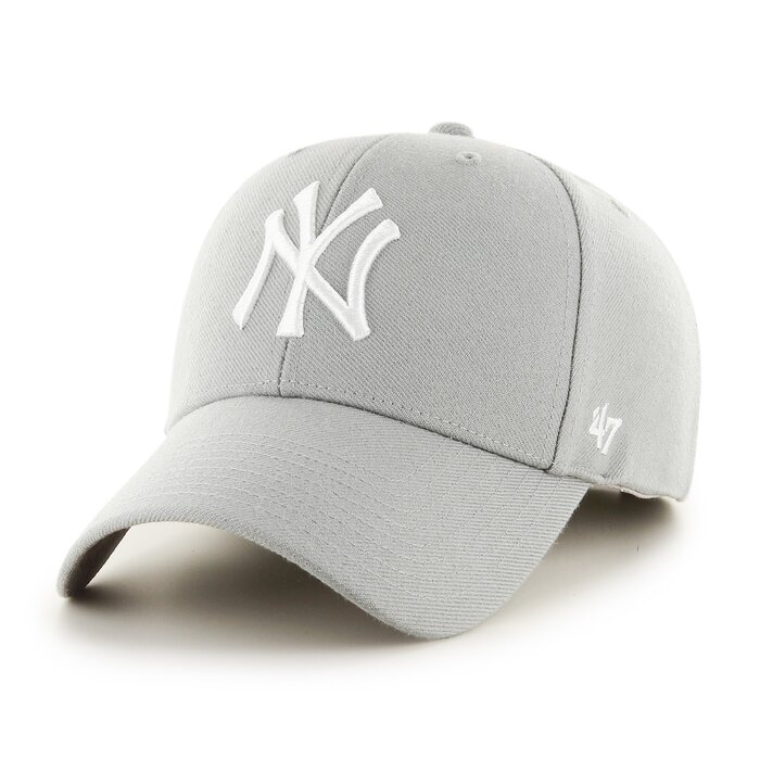 Кепка бейсболка New York Yankees MLB регульована, сіра (офіційна ліцензія)