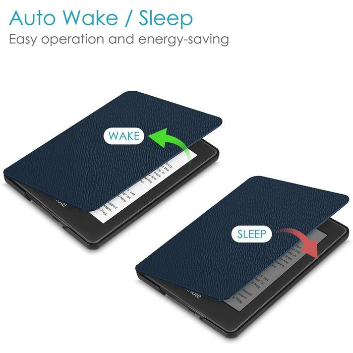 Водонепроникний чохол Fintie для Kindle Paperwhite 10 (2018) з авто-ввімкненням/вимкненням, квітковий принт (Marineblau)