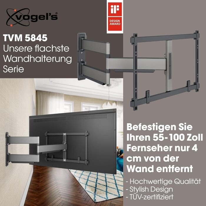 Настінне кріплення для телевізора Vogel's Elite TVM 5845 Full-Motion 55-100