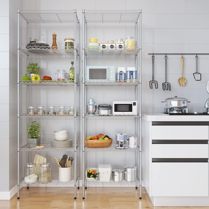 Himimi Regal - 54 x 29 x 160cm Metal Wire Shelf Unit