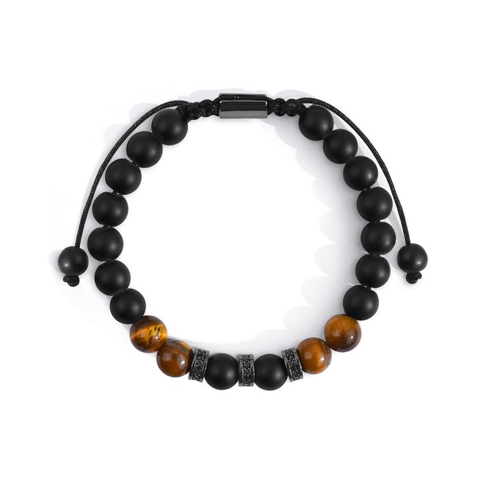 Браслет на руку VGWON для чоловіків з перлами – подарунок на день народження, Різдво, для хлопчика 11-16 років, друзів, чоловіка, батька. Модель UVG-BM106S