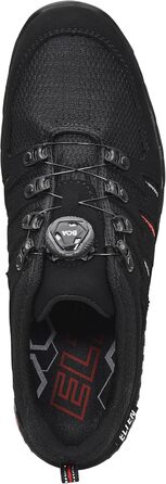 Робочі черевики ELTEN Maddox BOA S3S чорно-червоні, текстиль, сталевий підносок, легкі, спортивні, чоловічі та жіночі, 47 EU