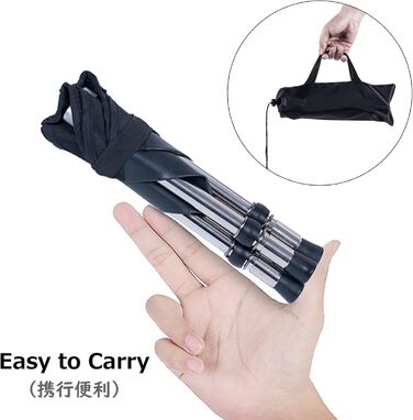 Складний стілець для кемпінгу Azarxis - портативний, легкий, для риболовлі, піших прогулянок, відпочинку на природі та барбекю, з сумкою (01 Чорний - L)