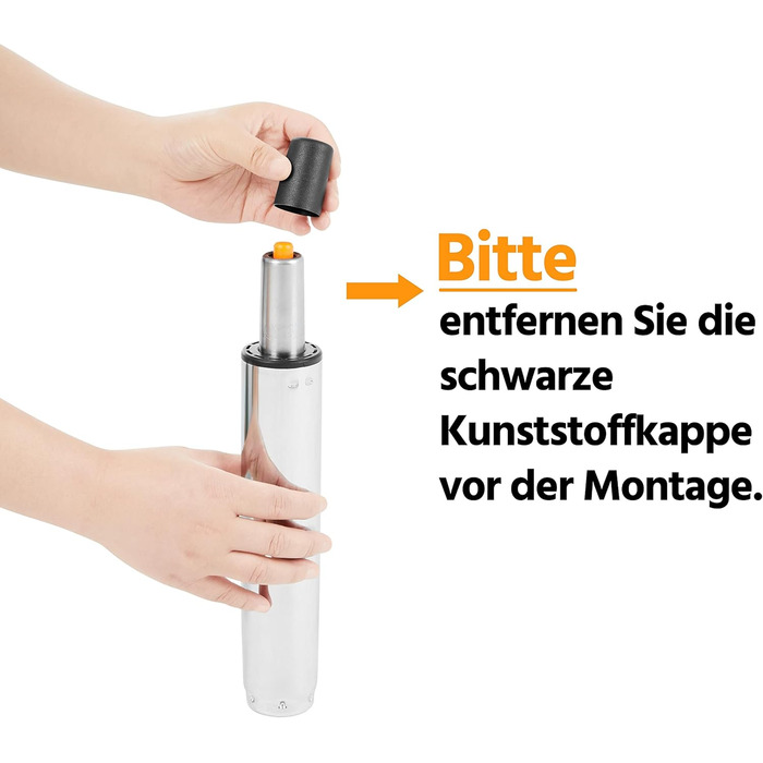Крісло офісне Yaheetech, обертове, з регульованими підлокітниками, з штучної шкіри (Чорний)