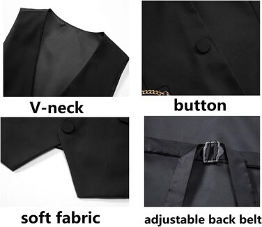 Чоловіча жилетка Miaikvs M117 чорного кольору, без рукавів, V-подібний виріз, для весілля, ділових зустрічей та повсякденного стилю