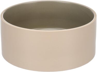 Миска для собак з кераміки, велика, 1.2л, антиковзаюча, бежево-зелена, Flamingo Anca, 1.2 л