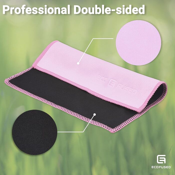 Серветки для чищення з мікрофібри Eco-Fused, 5 шт. - двосторонні - для смартфонів, LCD-телевізорів, планшетів, екранів ноутбуків, об'єктивів камер (рожеві, 17 x 16 см)