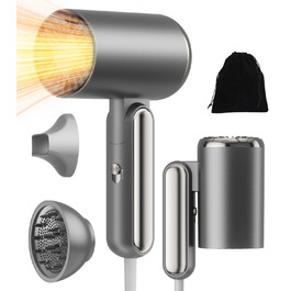 Набір для укладки волосся 6 в 1 Atopskins: фен-щітка, плойка, іонізація, 1000W (сірий)