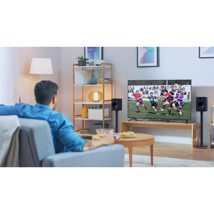 Підлогові стійки для акустичних систем Kanto ST28P - пара, чорний метал, дерев'яна база