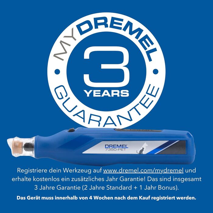 Dremel 7350 - Шліфувальний інструмент для догляду за кігтями домашніх тварин (собаки, коти)