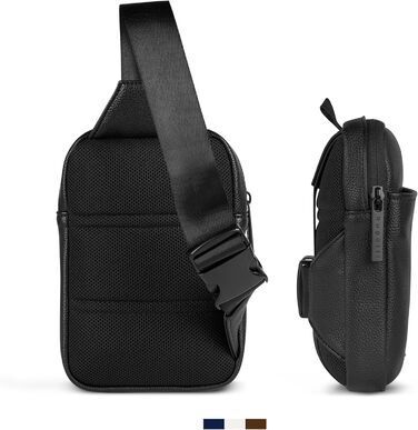 Bugatti Rico Mini Crossbody: Сумка на плечі з екошкіри, чорна