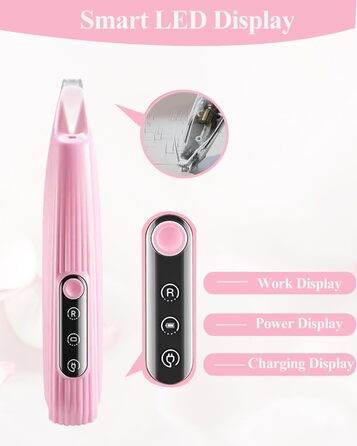 Триммер для собак LOEVERY з LED-підсвічуванням, 9 мм, USB-зарядка, рожевий. Ідеально для догляду за лапами, очима, обличчям та вухами