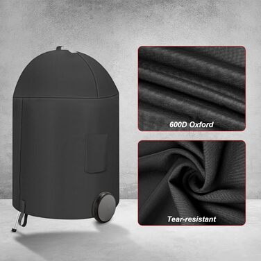 Водонепроникний чохол для гриля Weber Master Touch 57 см, 600D Оксфорд, газовий гриль, захисна накриття для барбекю (63x88 см), вітрозахисний