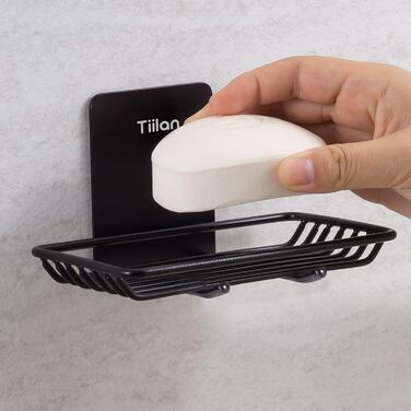 Тримач для мила на стіну - Edelstahl (чорний) | Edelstahl, самоклеючі, для ванної кімнати