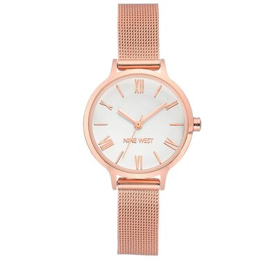 Жіночий наручний годинник Nine West з міллезаканим браслетом, колір Rose Gold