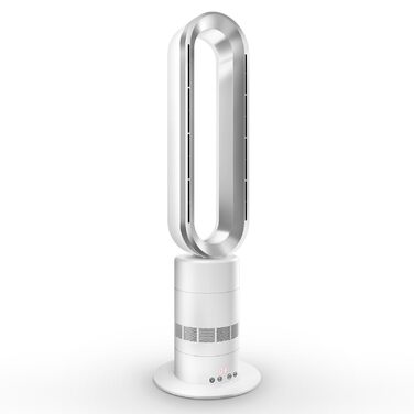 Безлопатевий вентилятор-нагрівач TP18Pro 2-в-1: охолодження та обігрів, 10 режимів охолодження, 3 режими обігріву, дистанційне та сенсорне керування, тихий та енергоефективний DC-двигун