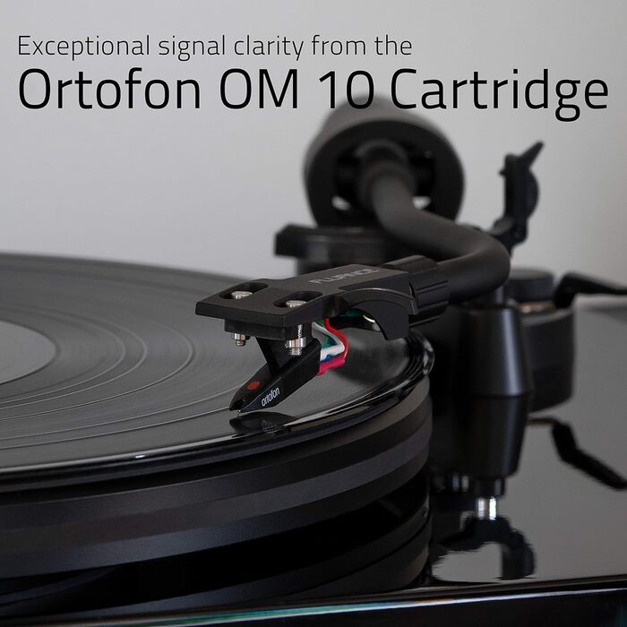 Програвач вінілу Fluance RT82 Referenz High Fidelity з картриджем Ortofon OM10, чорний глянцевий