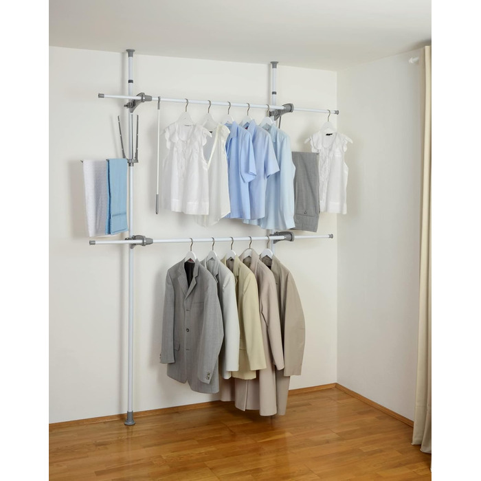 WENKO Telescopic System Hercules Flex, adjustable organization system, wardrobe system