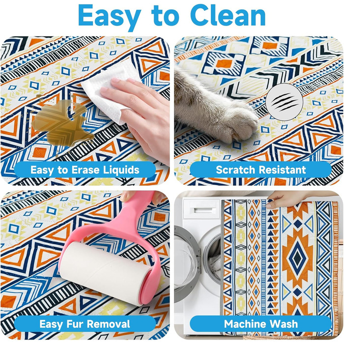 Водонепроникний двосторонній плед для собак, Boho-дизайн, захист дивану, 178 x 76 см