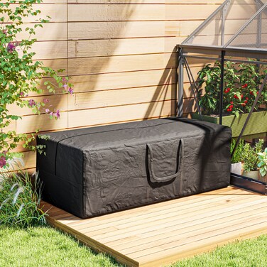 Мішок для спорядження Outsunny 600D Oxford, 840 літрів, місткість до 100 кг, захист від УФ30+, водонепроникний, для кемпінгу та подорожей, 175 x 80 x 60 см, Чорний