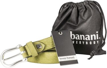 Жіночий шкіряний ремінь Bruno Banani з нубуку світло-зеленого кольору, розмір 100 см