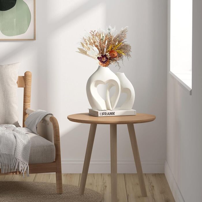 Керамічні вази у формі серця, 2 шт. Матові вази для декору столу, весілля, їдальні, вітальні, офісу, дому