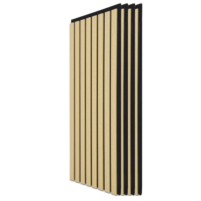 Акустичні 3D-панелі Art3d для звукоізоляції (дуб), деревний шпон з фетровою підкладкою, 60x30 см, набір 4 шт. — звукопоглинаючі панелі для офісу, студії та вітальні