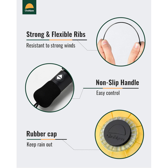 Компактний дорожній парасолька великого розміру, стійкий до сильного вітру – автоматичний кишеньковий парасолька для чоловіків та жінок, жовтий, 106 см