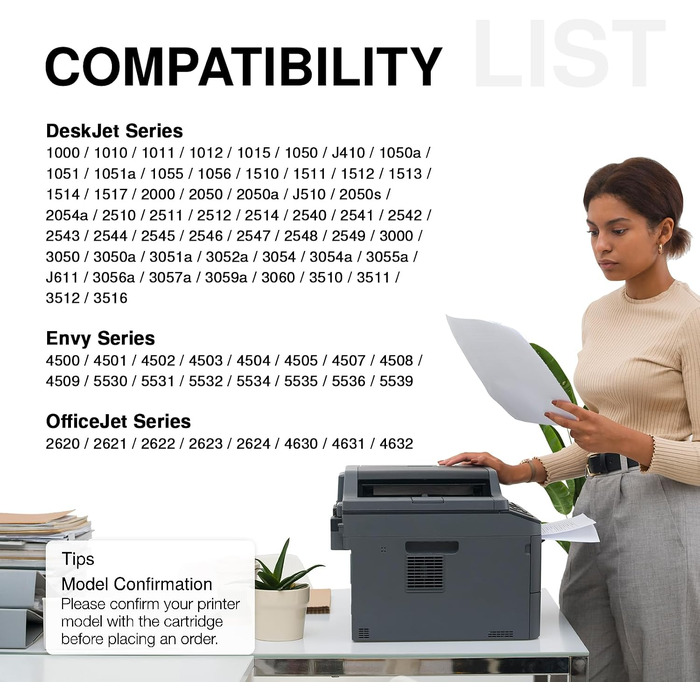 Картриджі 301XL Multipack (чорний та кольоровий) сумісні з принтерами HP DeskJet 1050, 1510, 2544, 2549, 3050, Envy 4500, 4504, 5530, 5534, OfficeJet 2620, 4630, 4632, 4634