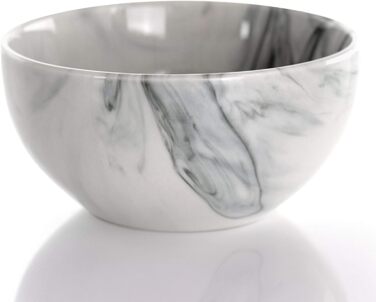 Набір посуду Elama, 16 предметів, чорно-білий мармур, глянцевий