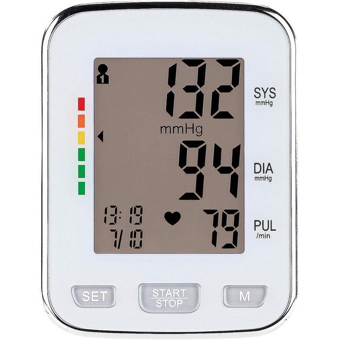 Тонометр на зап'ясті Newgen Medicals: медичний, великий дисплей, 2x 60 місця для пам'яті