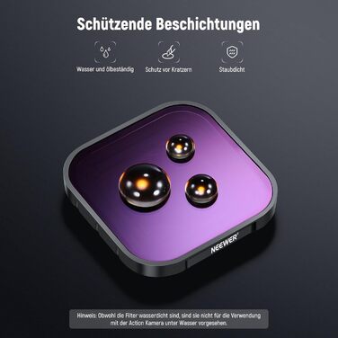 Фільтри NEEWER CPL ND для GoPro Hero 13 12 11 10 9: комплект 6 шт. (CPL, ND8, ND16, ND32, ND64, ND1000)