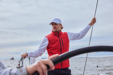 Hey Hansen чоловіча жилетка з утеплювачем Crew Insuator Vest 2.0, Marinebau, червона (S)