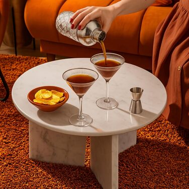 Набір для коктейлів Vemacity: шейкер (500 мл) + 2 келихи Espresso Martini з золотим бордюром, барна ложка та джиггер | Набір бармена | Келихи та шейкер для коктейлів | Ідеальний подарунок на Різдво та Новий рік | Золотий шейкер та класичні келихи Мартіні