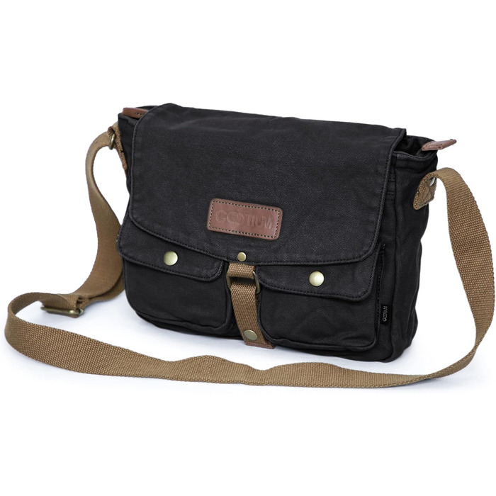 Сумка на плечі Gootium з тенту – Месенджер Canvas Vintage для жінок та чоловіків (Charcoal)