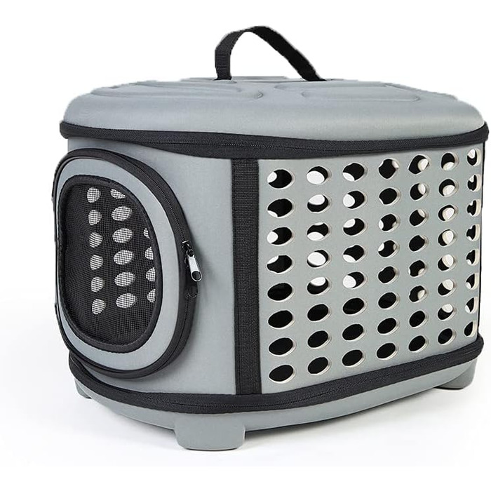 Складана переноска для кота, переноска для кота/маленьких собак, переноска з м'яким дном (сіра)